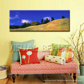 Decorative Moutain Panoramic Picture Painting Art On Canvas With Stretched